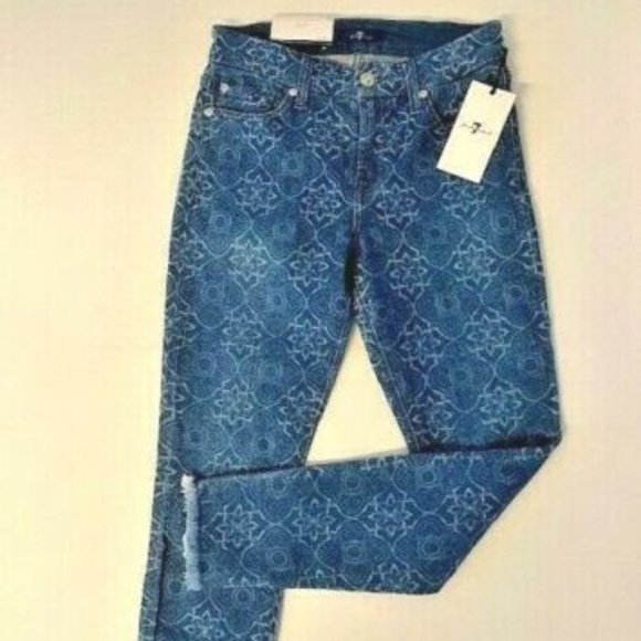 7 for All Mankind Raw Hem The Ankle Skinny Jeans - Picture 3 of 4